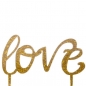 Preview: Cake Topper Gold - love
